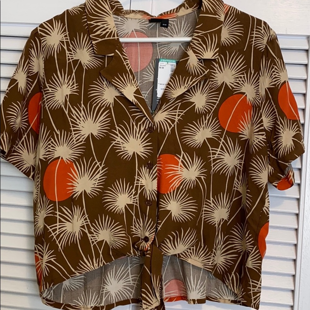Simons Icone Mid Century Tie Front Top